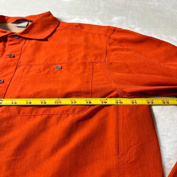 Outdoor Research Performance Button Up Shirt Men's M Orange Nylon Vents UPF50 - Picture 10 of 12